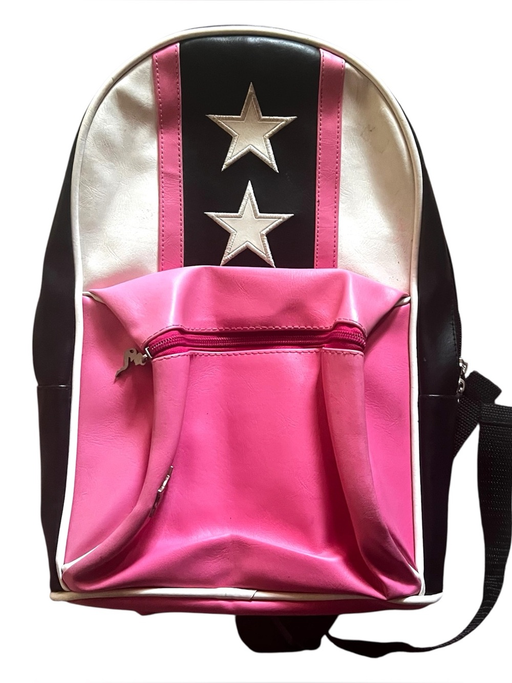 Silver Star Pink, White, and Black Backpack